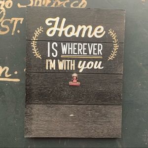 Sign for wall or shelf